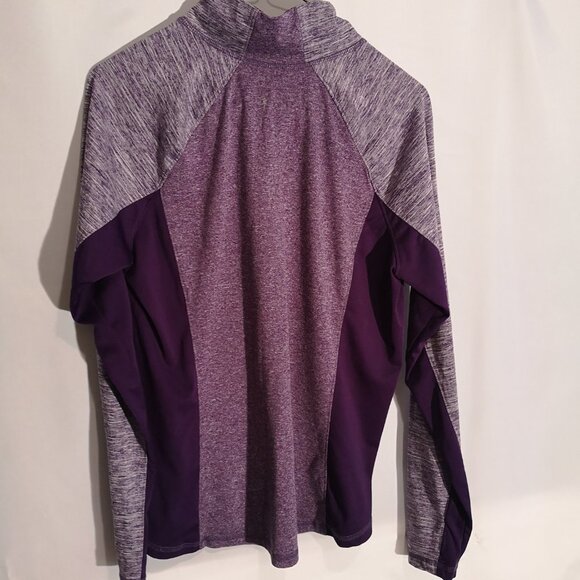 Danskin Ladies Size Large Light & Dark Purple 1/2 Zip Athletic Jacket - Picture 2 of 4